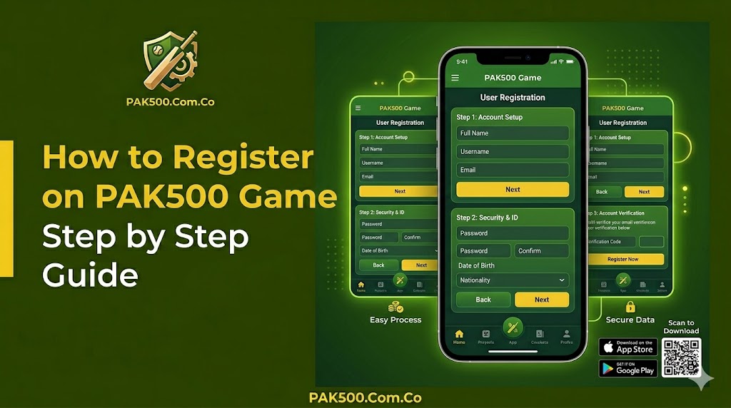 How to Register on PAK500 Game