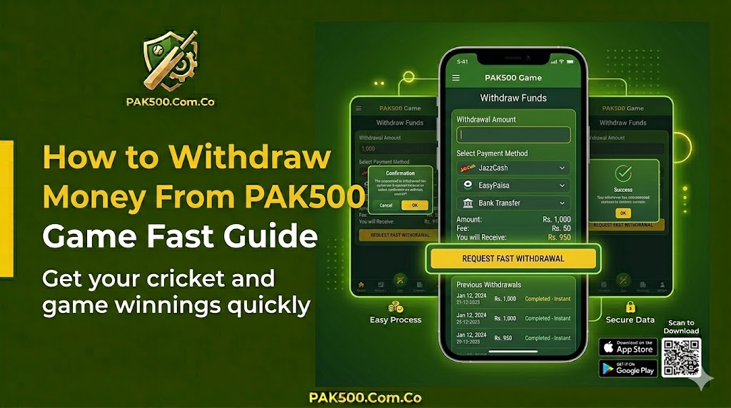 How to Withdraw Money From PAK500 Game